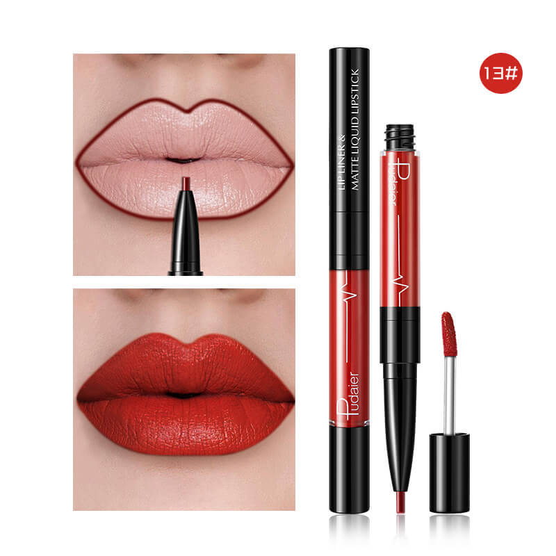 Pudaier Matte Lip Gloss Lip Liner 2 in1 Maqui gem Professional Complete Agate Red Lip Tint Plumper Tattoo Makeup liquid Lipstick Pudaier Matte Lip Gloss Lip Liner 2 in1 Maqui gem Professional Complete Agate Red Lip Tint Plumper Tattoo Makeup liquid Lipstick